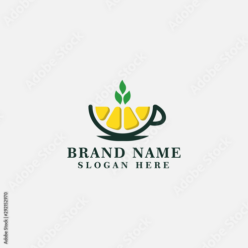 juice orange vector icon logo design template