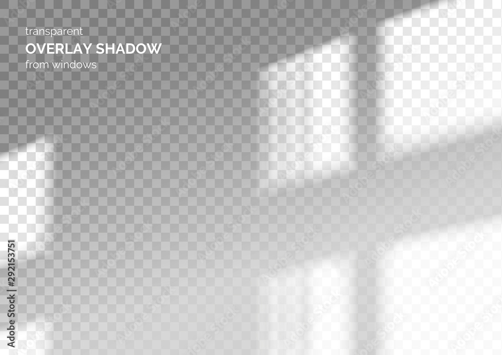 Transparent overlay shadow from the window - obrazy, fototapety, plakaty 
