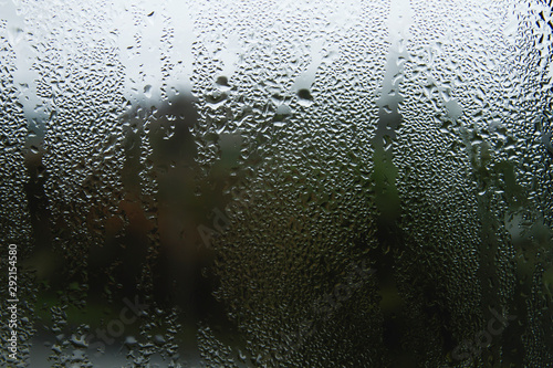 Wet window after the rain photo