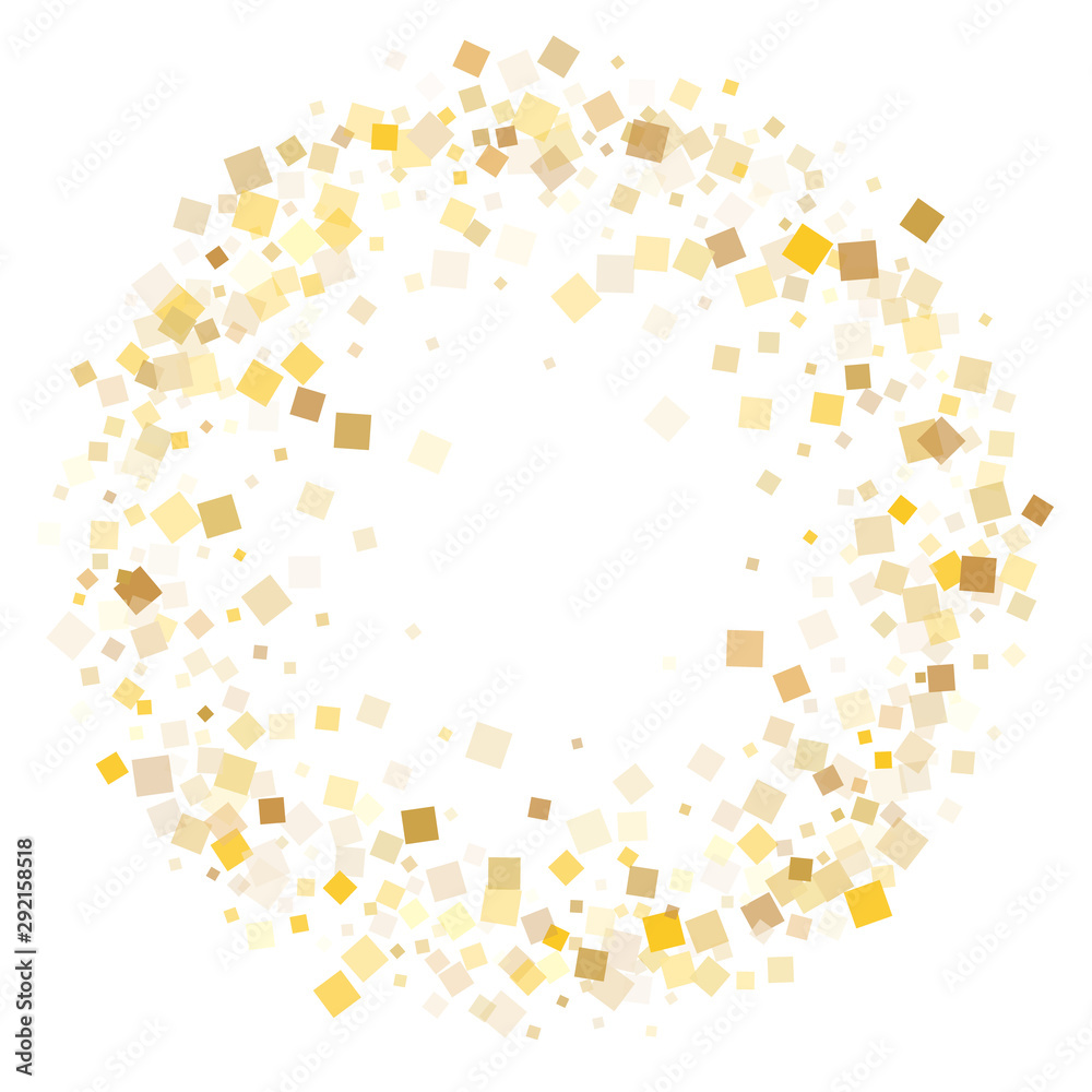 Carnival gold confetti sequins sparkles falling on white. Rich Christmas vector sequins background. Gold foil confetti party pieces isolated. Light dust pieces party background. Carnival gold confetti sequins sparkles falling on white. Rich Christmas vector sequins background. Gold foil confetti party pieces isolated. Light dust pieces party background.