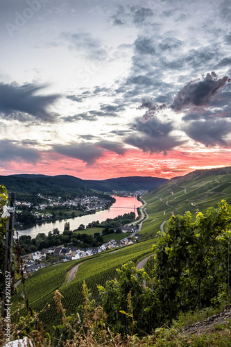 Sunset reflecting on river