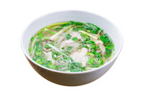 Vietnamese soup Pho GA on white background isolated