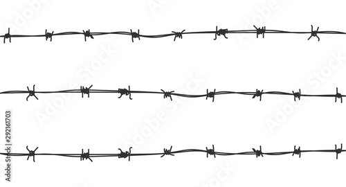 Vector illustration background with barbed wire