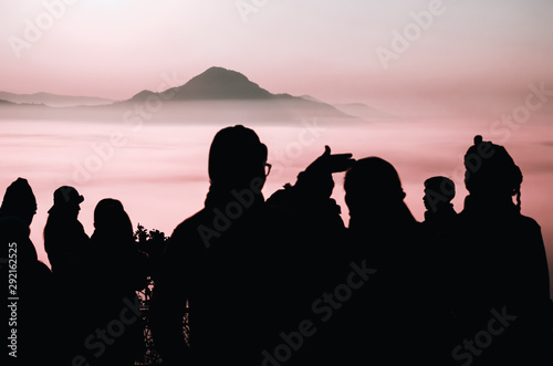 silhouette of couple at sunset