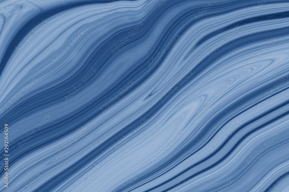 Fototapeta premium Blue marble ink pattern texture abstract background.