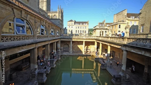 Footage for editorial use only. The roman baths, Bath, Bristol, United Kingdom 2018