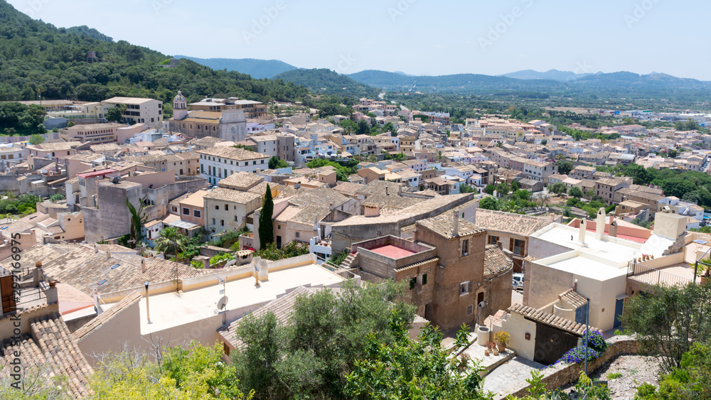 view of Capdepera from a medieval castle in Mallorca
