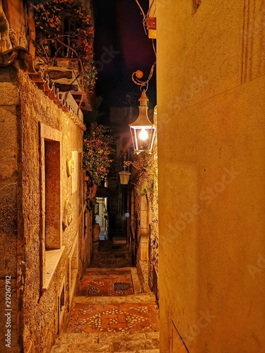 narrow street in the town