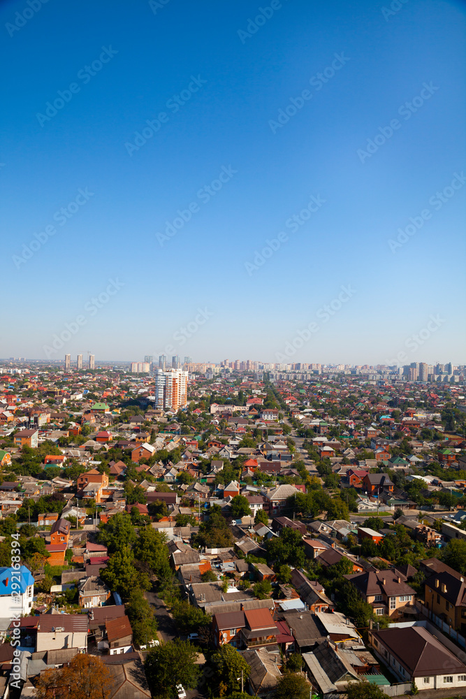 Fototapeta premium Aerial view of the city.