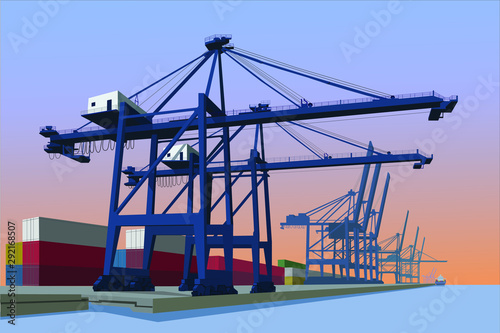 cranes in port