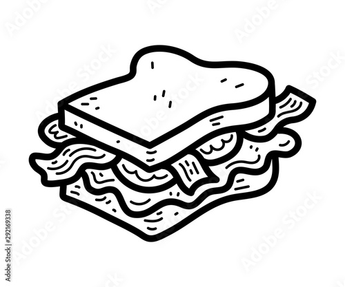 BLT (bacon, lettuce, tomato) sandwich illustration