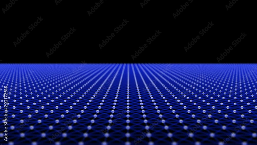 Intro futuristic 3D plexus dots and lines pattern abstract technology background -  moving dots and lines network structure over black space background intro concept