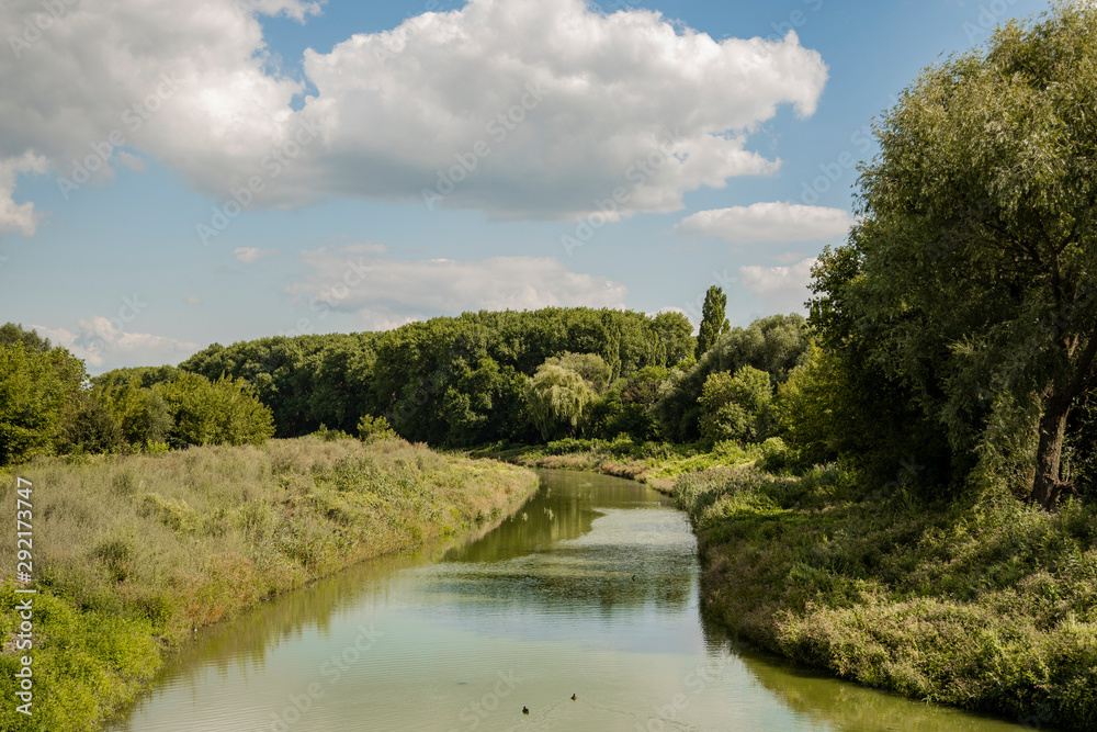 ordinary green nature and river landscape 