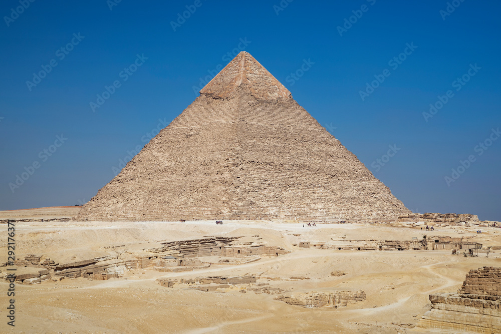  Pyramid of Khafre at the Giza Plateau, near Cairo, Egypt