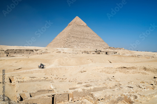 Khafre pyramid complex at the Giza plateau  near Cairo  Egypt