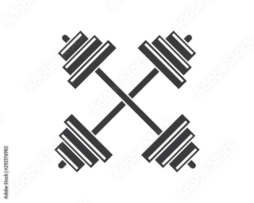 barbell vector  icon illustration