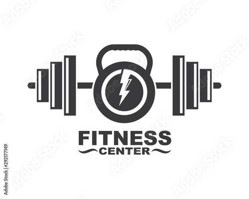 barbell vector  icon illustration