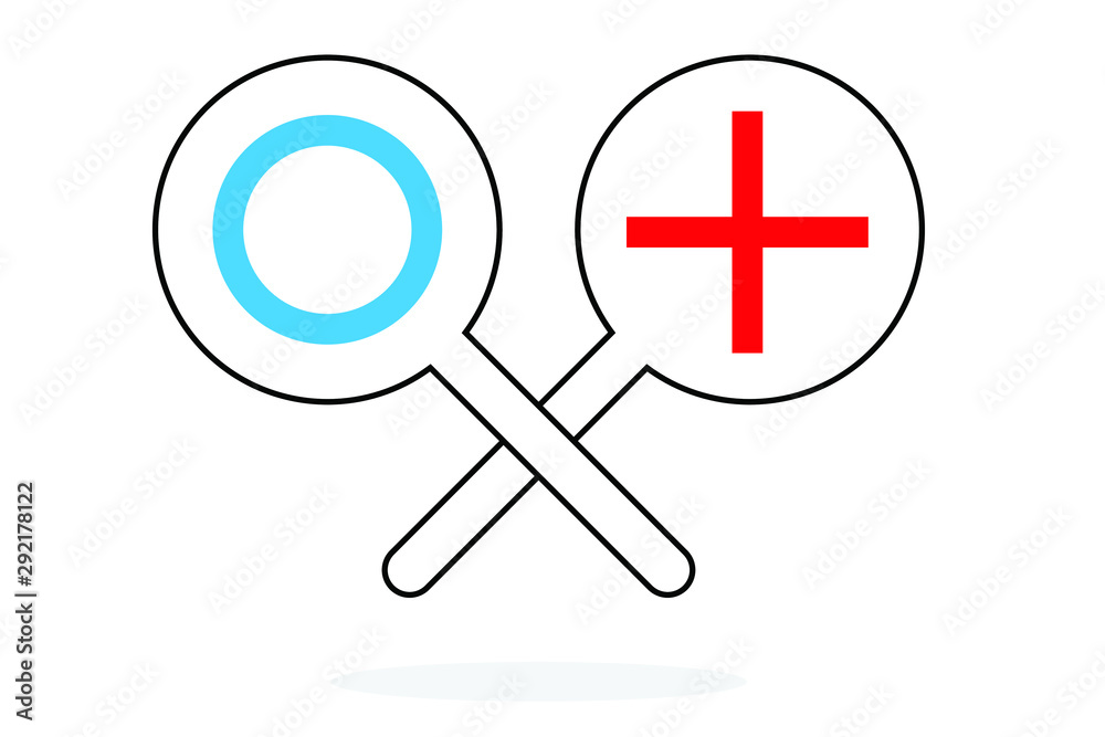 Fototapeta premium まるばつ 正解と間違い Right and wrong