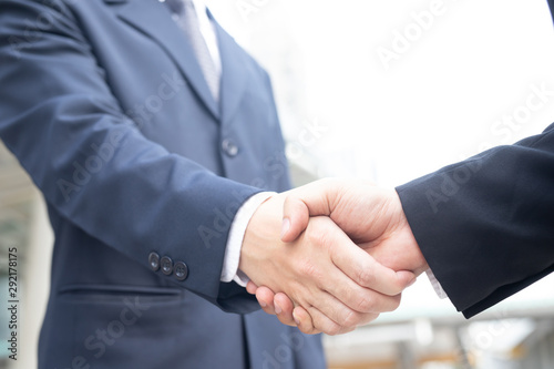 Image of businessman shaking hands each other ,concept