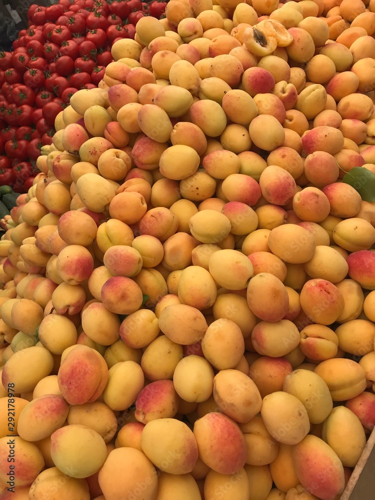 ripe apricots, market in Armenia ripe apricots, market in Armenia