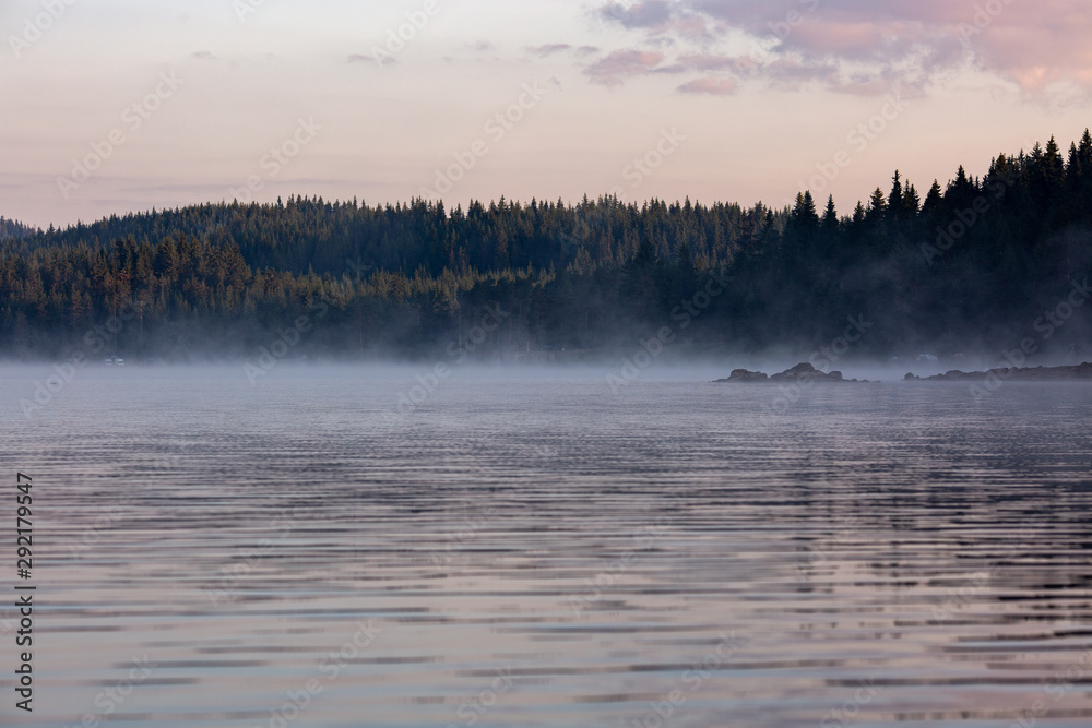 fog over the lake fog over the lake