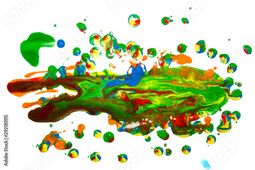 Beautiful watercolor on white paper many colors