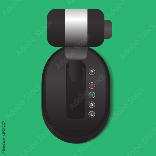 Automatic transmission gear shift vector illustration.