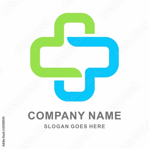 Medical Pharmacy Geometric Cross Business Company Vector Logo Design