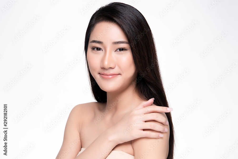 Beautiful Young Asian Woman with Clean Fresh Skin, Beautiful Young Asian Woman with Clean Fresh Skin,