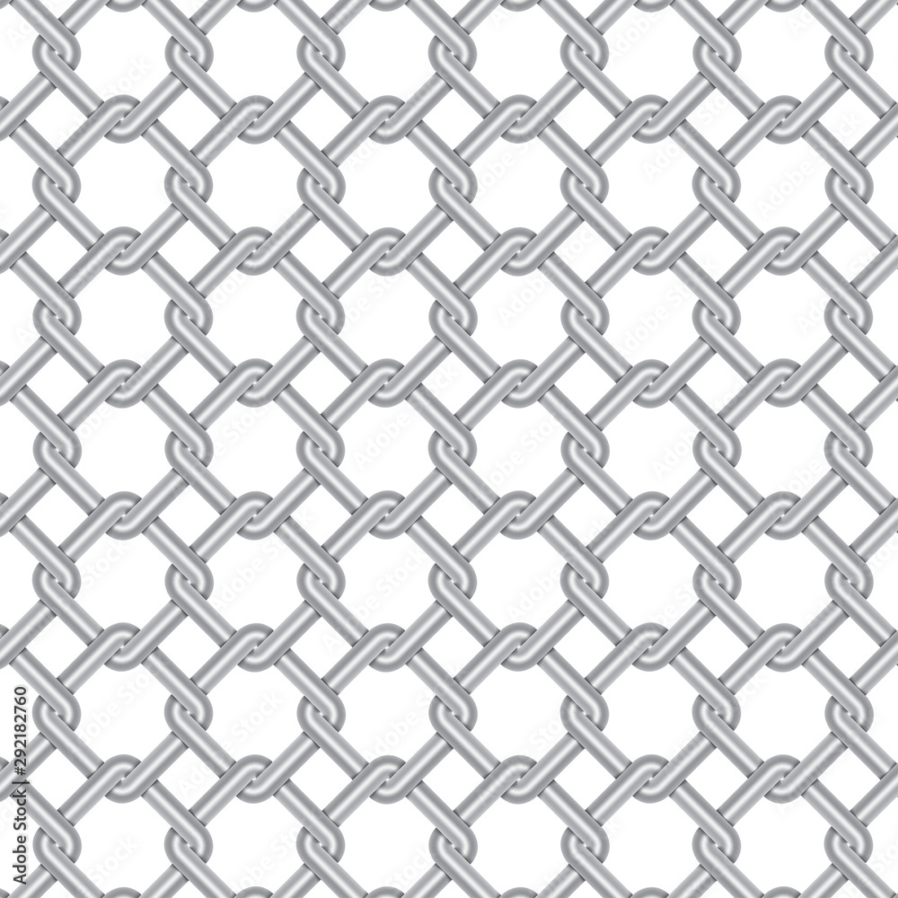 Fototapeta premium steel wire weave texture with white background, vector Illustration
