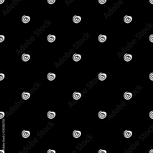 Abstract polka dot pattern with hand drawn dots. Cute vector black and white polka dot pattern. Seamless monochrome doodle polka dot pattern for textile, wallpapers, wrapping paper, cards and web.