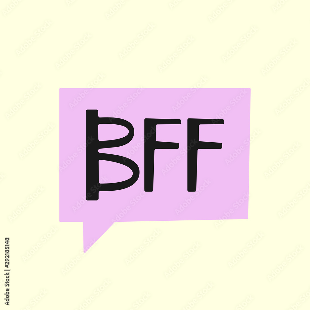 BFF - Best Friends Forever. Illustration Stock Illustration