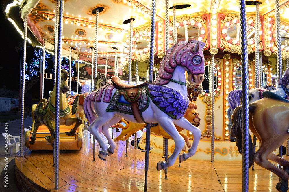A Classic Carousel in a Fair 1