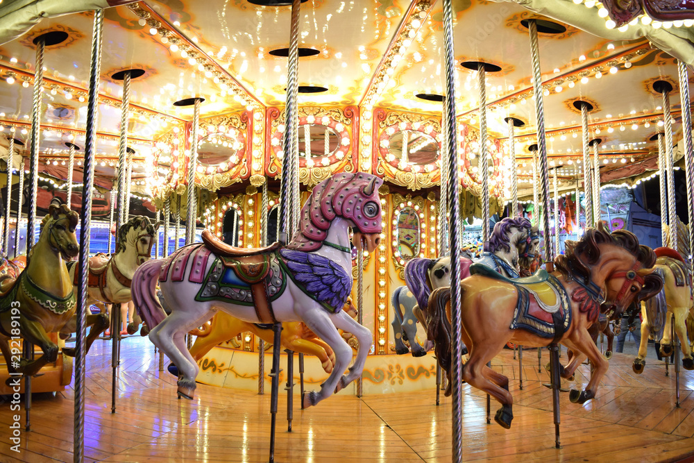 A Classic Carousel in a Fair 2