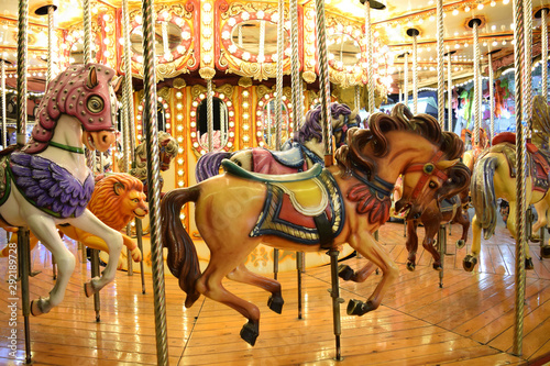 A Classic Carousel in a Fair 4