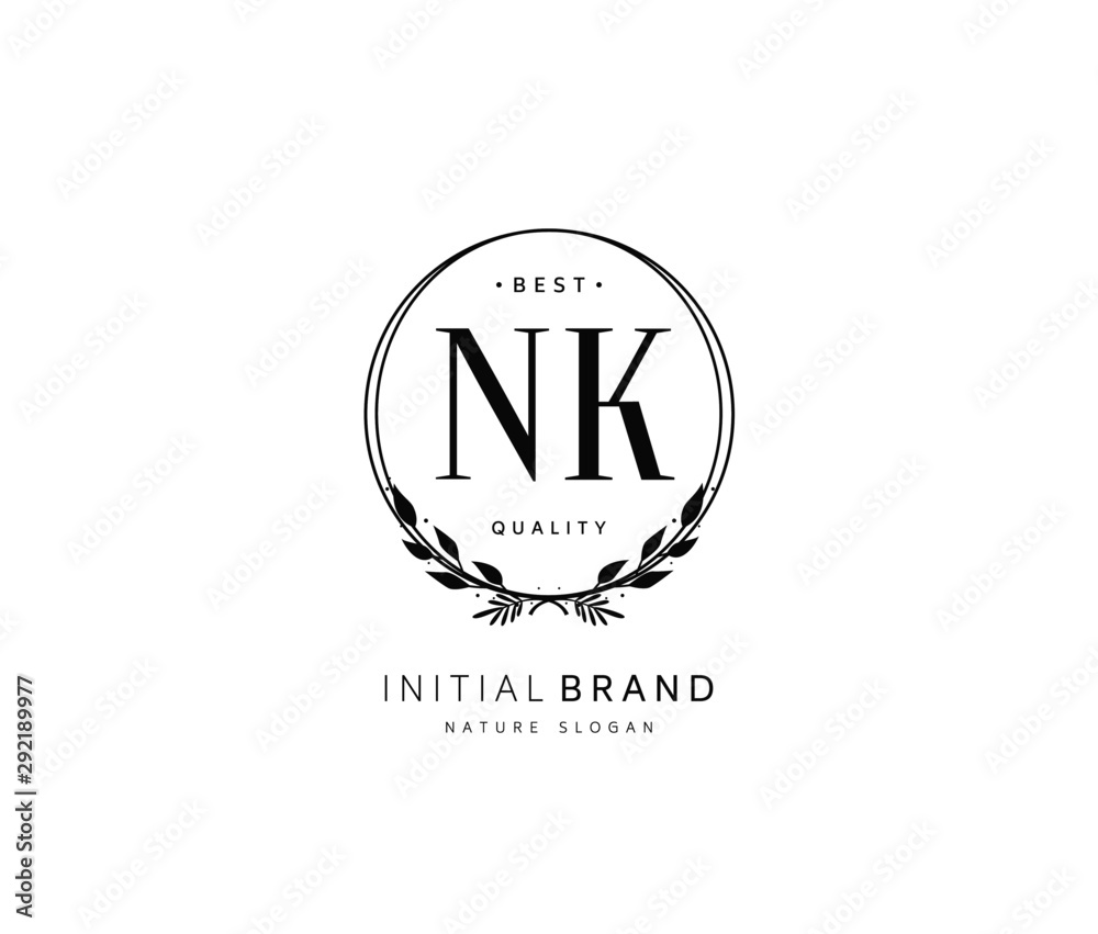 N K NK Beauty vector initial logo, handwriting logo of initial signature, wedding, fashion, jewerly, boutique, floral and botanical with creative template for any company or business. N K NK Beauty vector initial logo, handwriting logo of initial signature, wedding, fashion, jewerly, boutique, floral and botanical with creative template for any company or business.