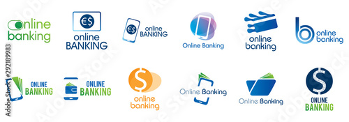 Vector logo for online Bank and online transfers