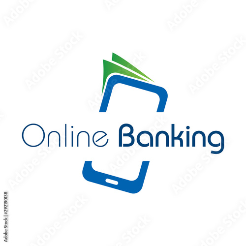 Vector logo for online Bank and online transfers