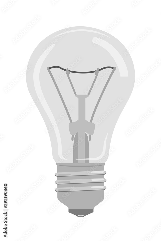 Incandescent lamp realistic vector illustration Incandescent lamp realistic vector illustration