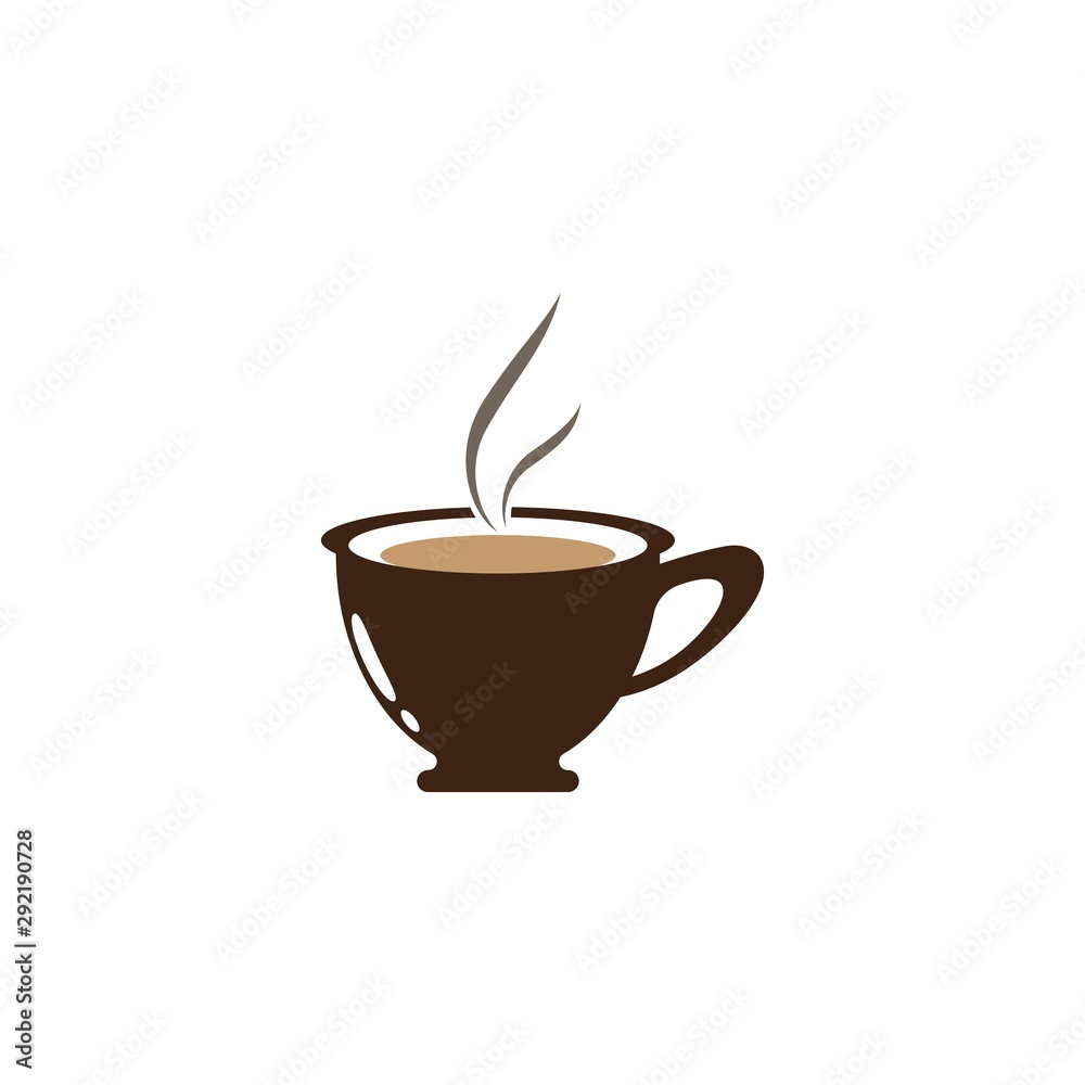 Obraz premium Coffee cup logo template vector icon