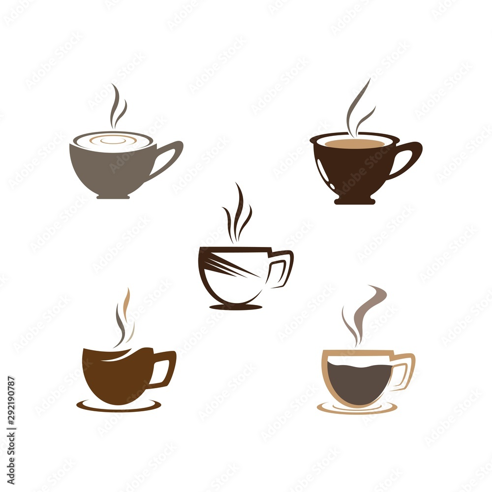 Coffee cup logo template vector icon Coffee cup logo template vector icon