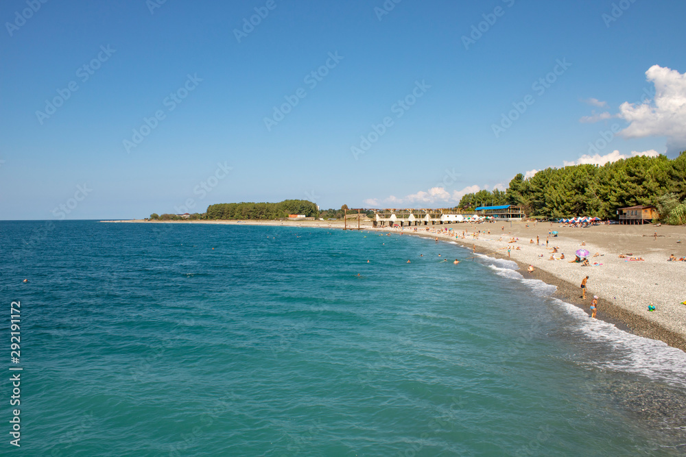 bright summer warm morning Pitsunda Abkhazia