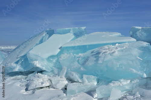 Ice hummocks on Lake Baikal in the winter. © Oleksandr Umanskyi