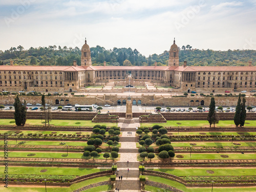 Aerial view of Nelson Mandela Garden and Union Buildings, Pretoria, South Africa photo