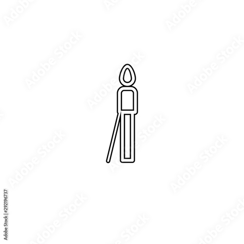 Older disabled icon. Medical person symbol