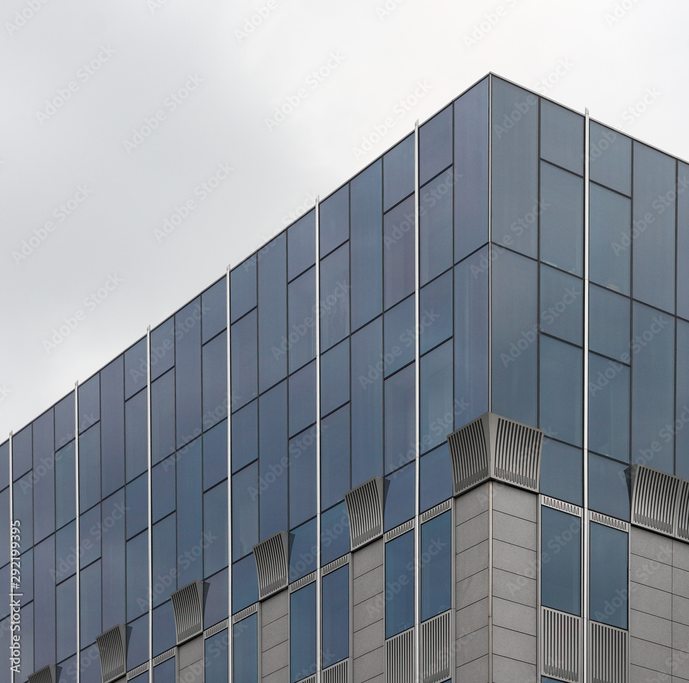 Detail of office building facade