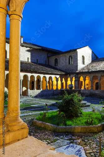 The abbey of Santa Maria in the village of Follina / Trevigiani hills photo