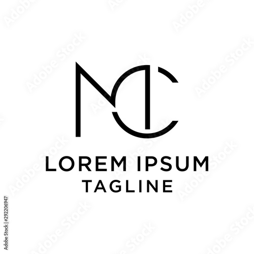 initial letter logo CM, MC logo template
