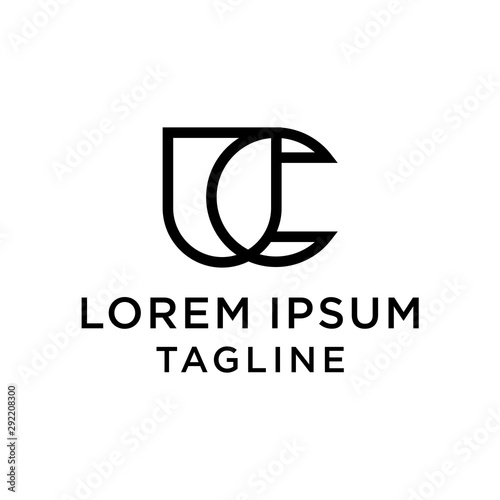 initial letter logo CU, UC logo template