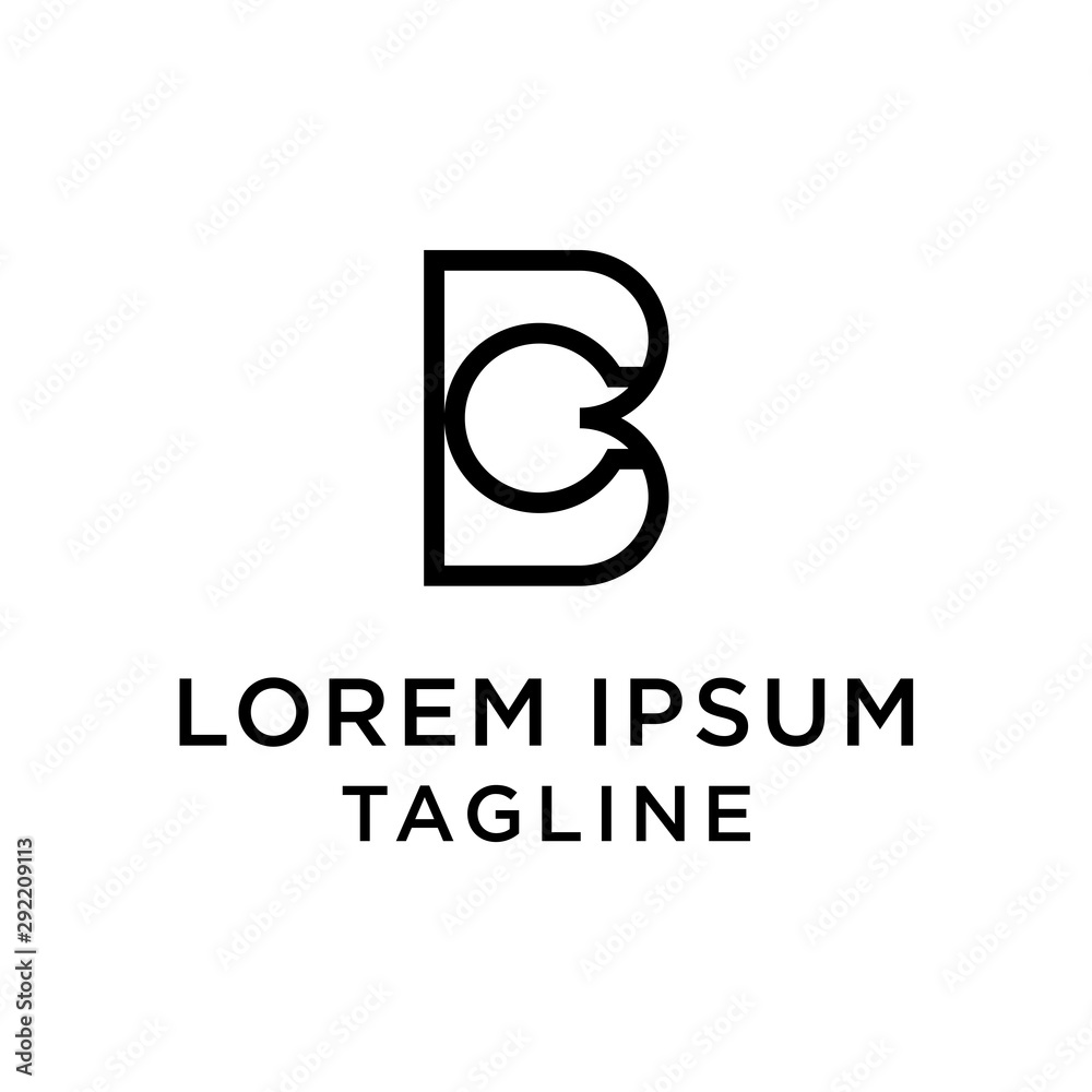 initial letter logo BC, CB logo template initial letter logo BC, CB logo template